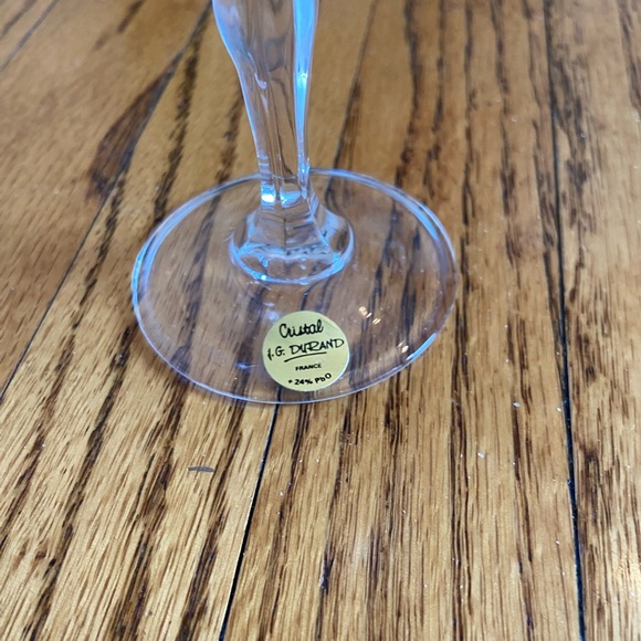 Vintage early 1980s JG Durand Set of 6 Port Wine Glasses in Box Never Used - Picture 4 of 8